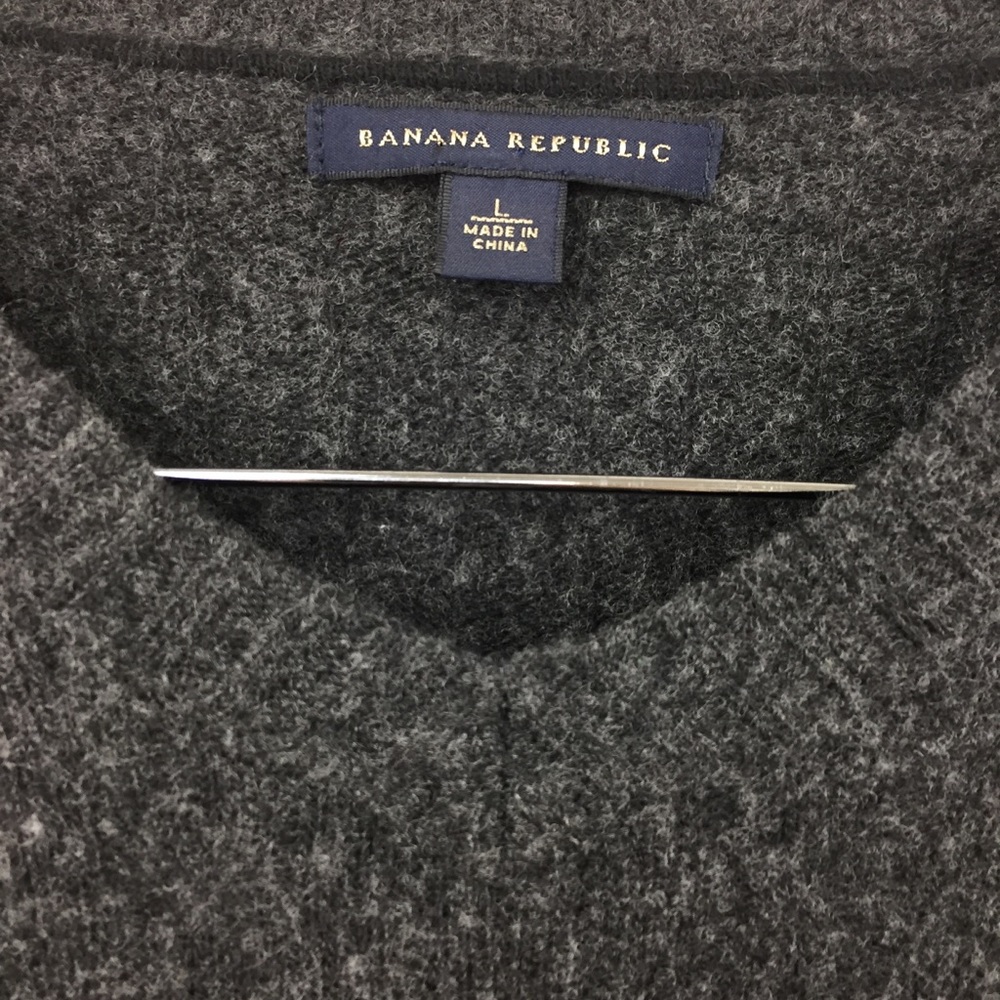 Cable Knit Sweater V-neck Banana Republic Mens Lrg